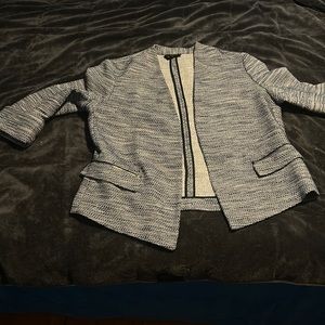 Alfani unlined open tweed blazer jacket, size 12
